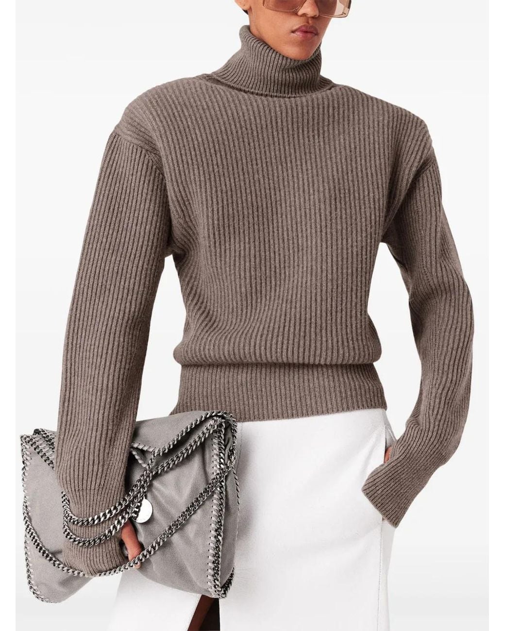Stella McCartney Gray Long-Sleeve Turtleneck Jumper
