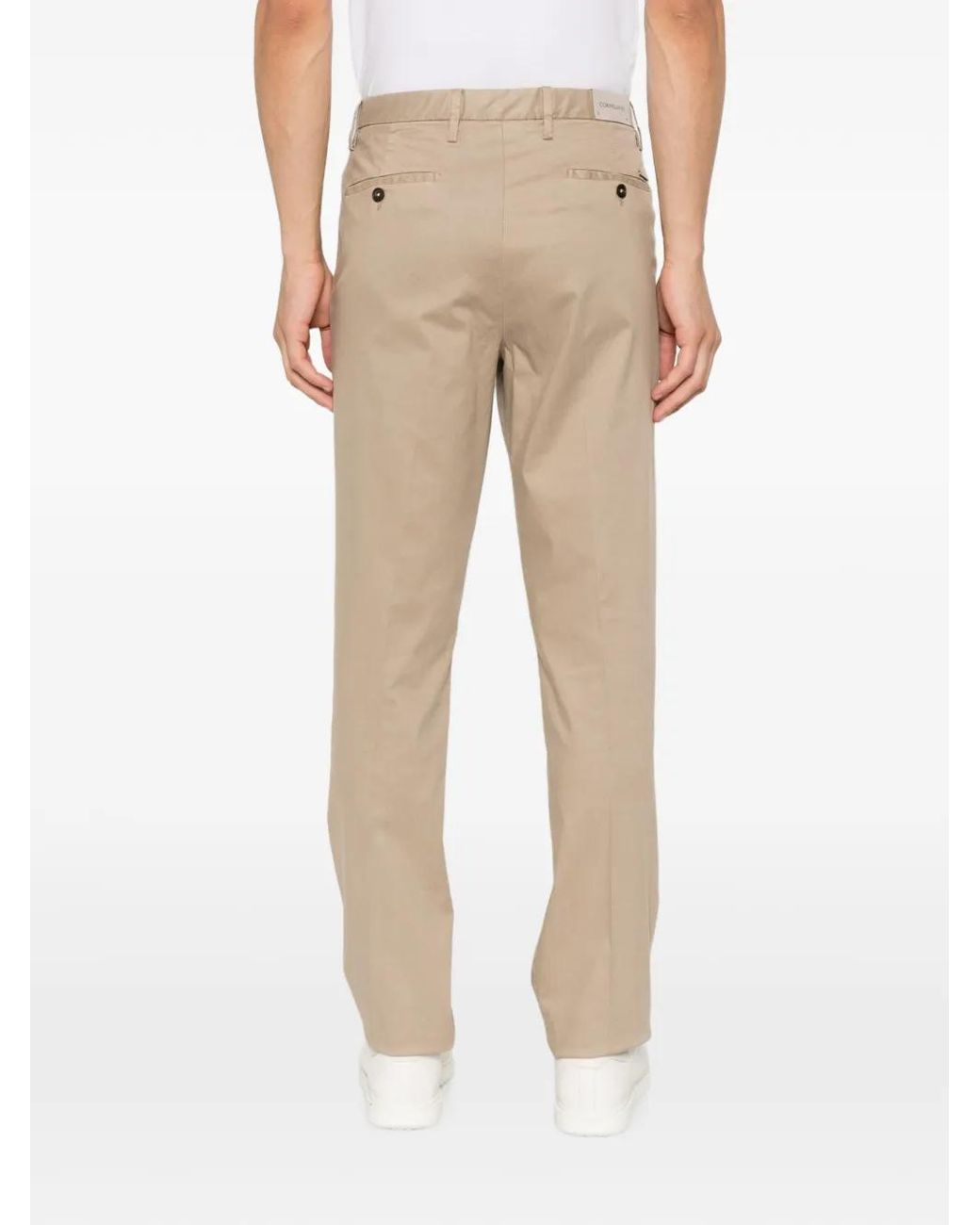 Corneliani Natural Pantalon À Plis Marqués for men