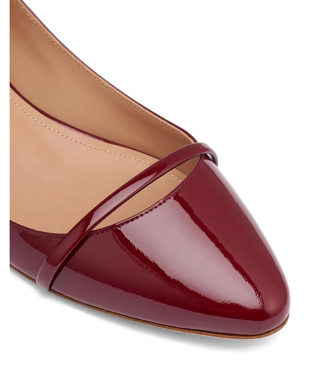 Malone Souliers Red Patent Leather Mary Ballet Flats