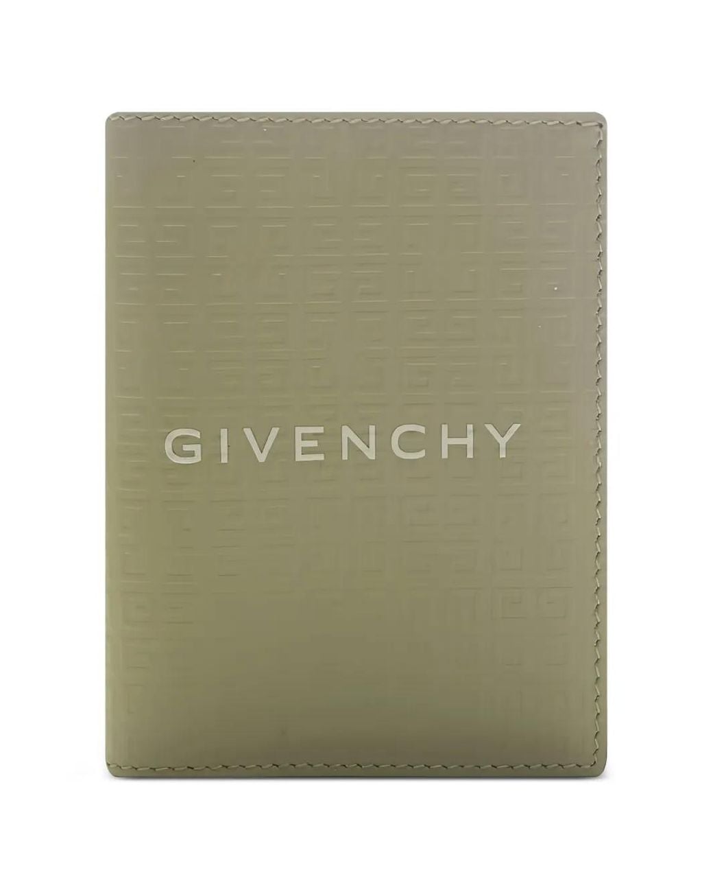 Givenchy Green 4G-Motif Micro Leather Card Holder for men