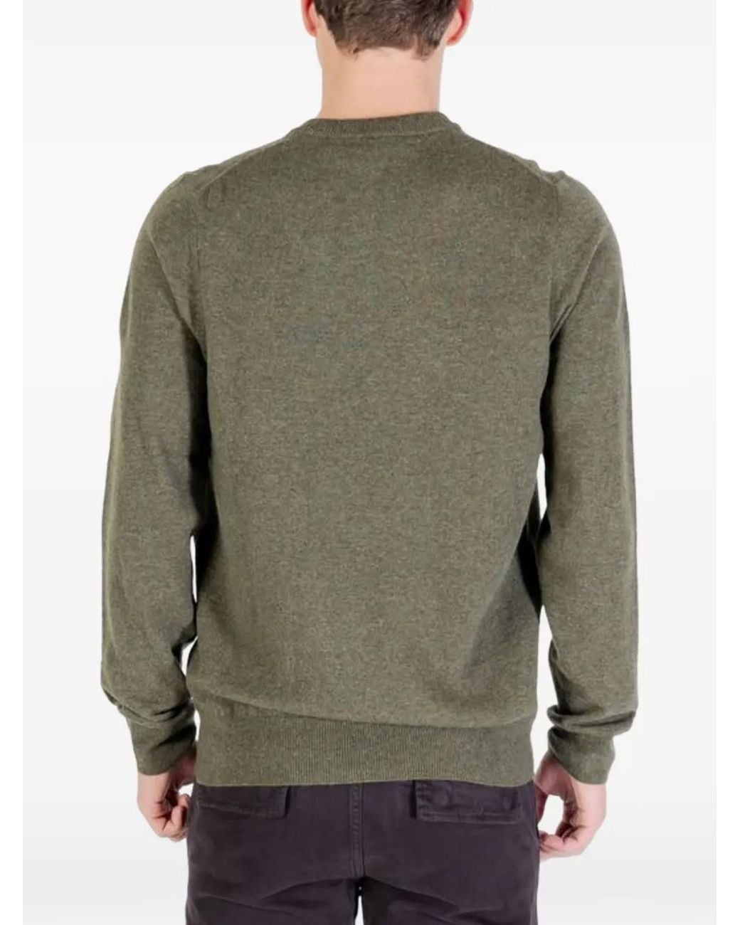 Lyle & Scott Green Logo-Patch Sweater for men