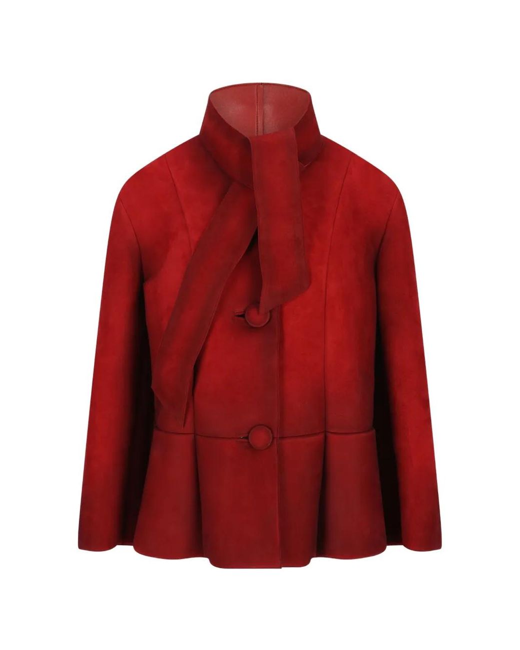 Chaqueta De Ante Con Botones Prada de color Red