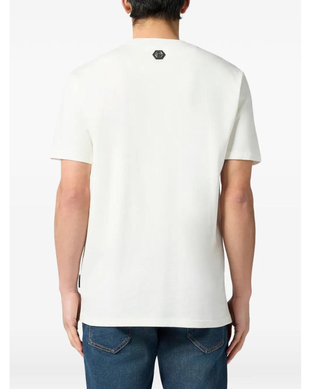 Philipp Plein Pink Round Neck T-Shirt Gummy Plein Stones for men