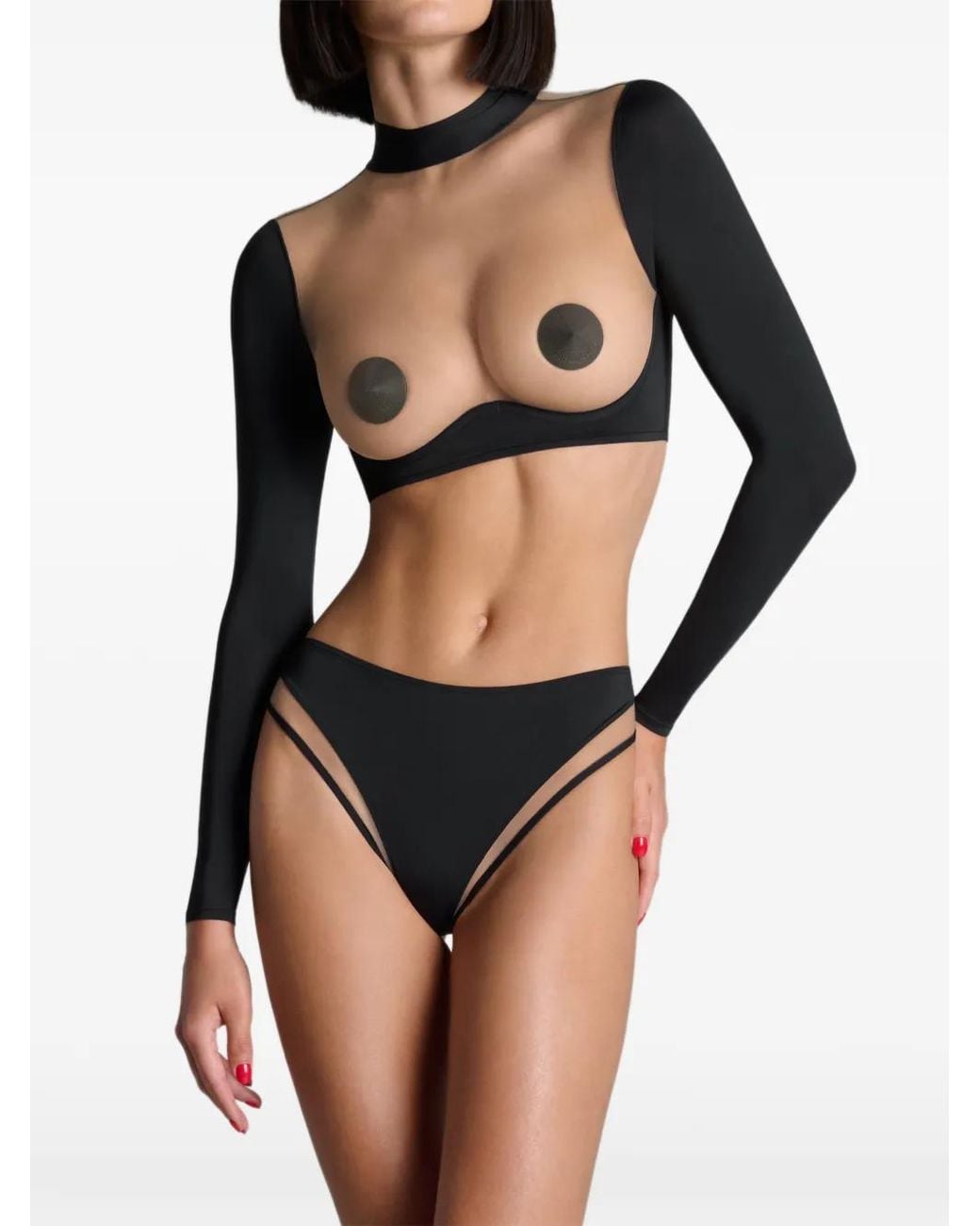 Maison Close Black Pure Tentation Long-Sleeve Top
