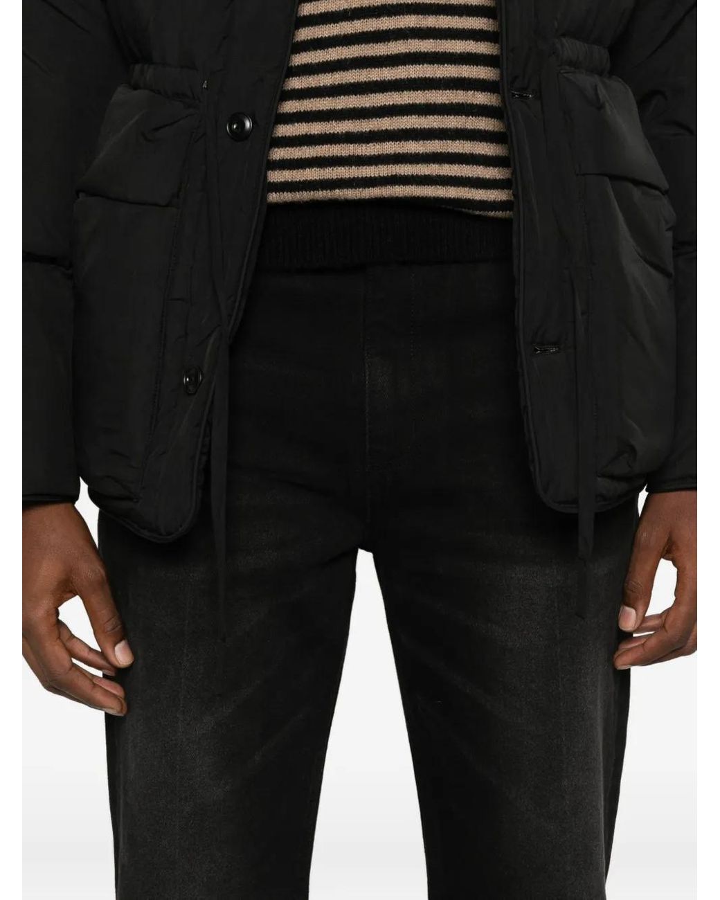 TONYWACK Black Faded-Effect Jeans for men