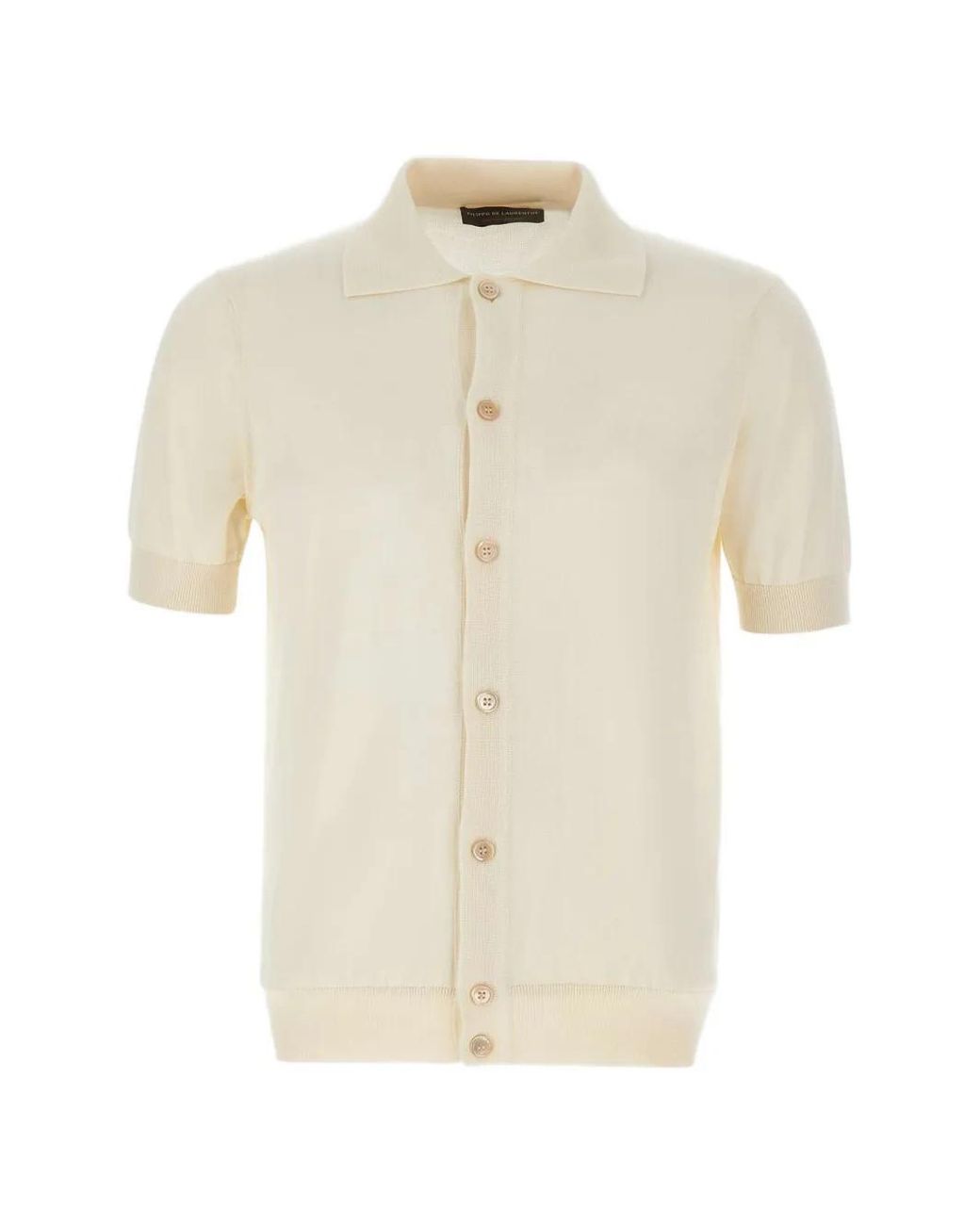 FILIPPO DE LAURENTIIS White Short-Sleeve Shirt for men