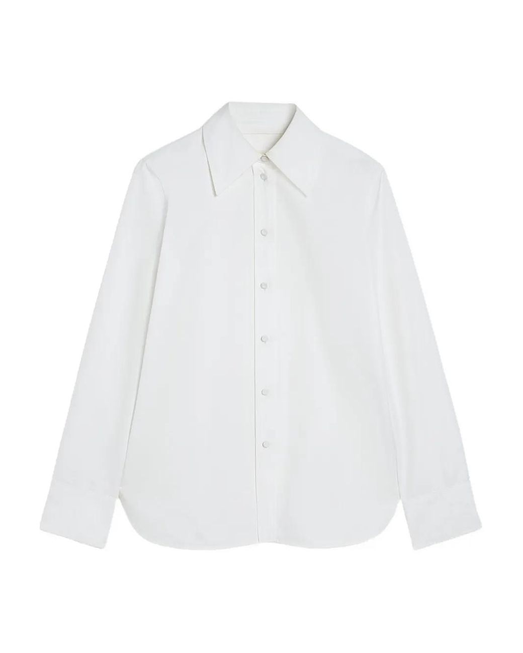 Jil Sander Popeline Blouse in het White