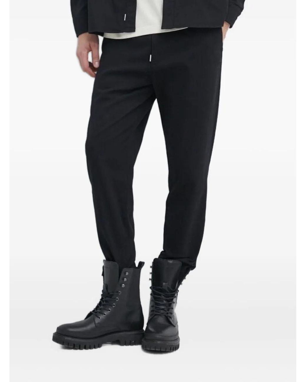 Sprayground Black Shark-Patch Trousers for men