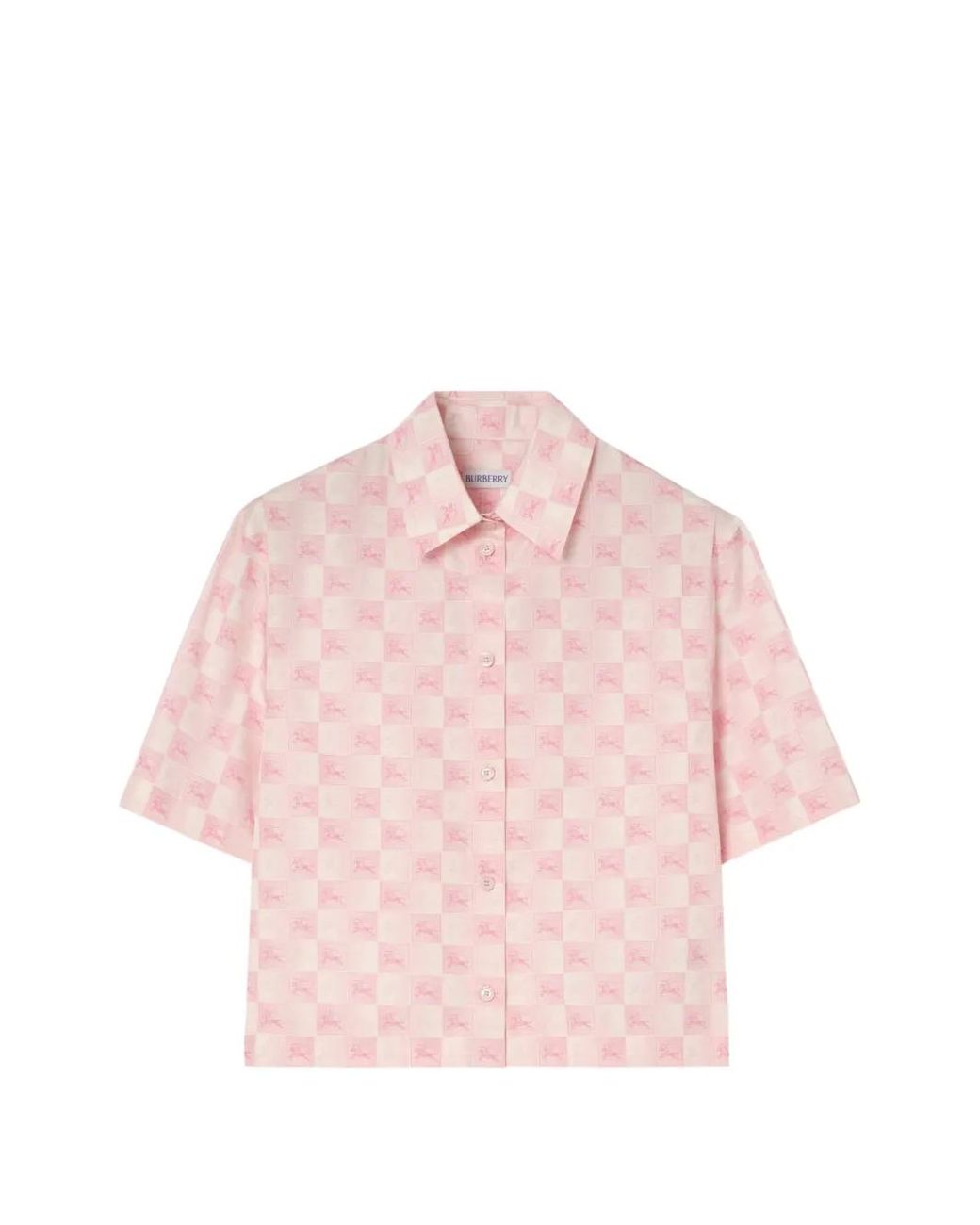 Burberry Knight Cropped Katoenen Blouse in het Pink