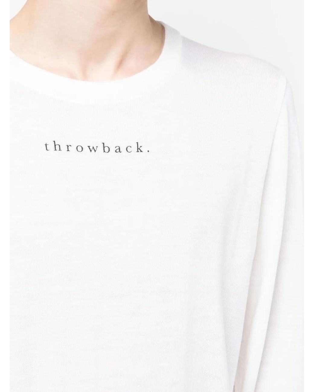 Jersey con estampado gráfico Throwback. de hombre de color White