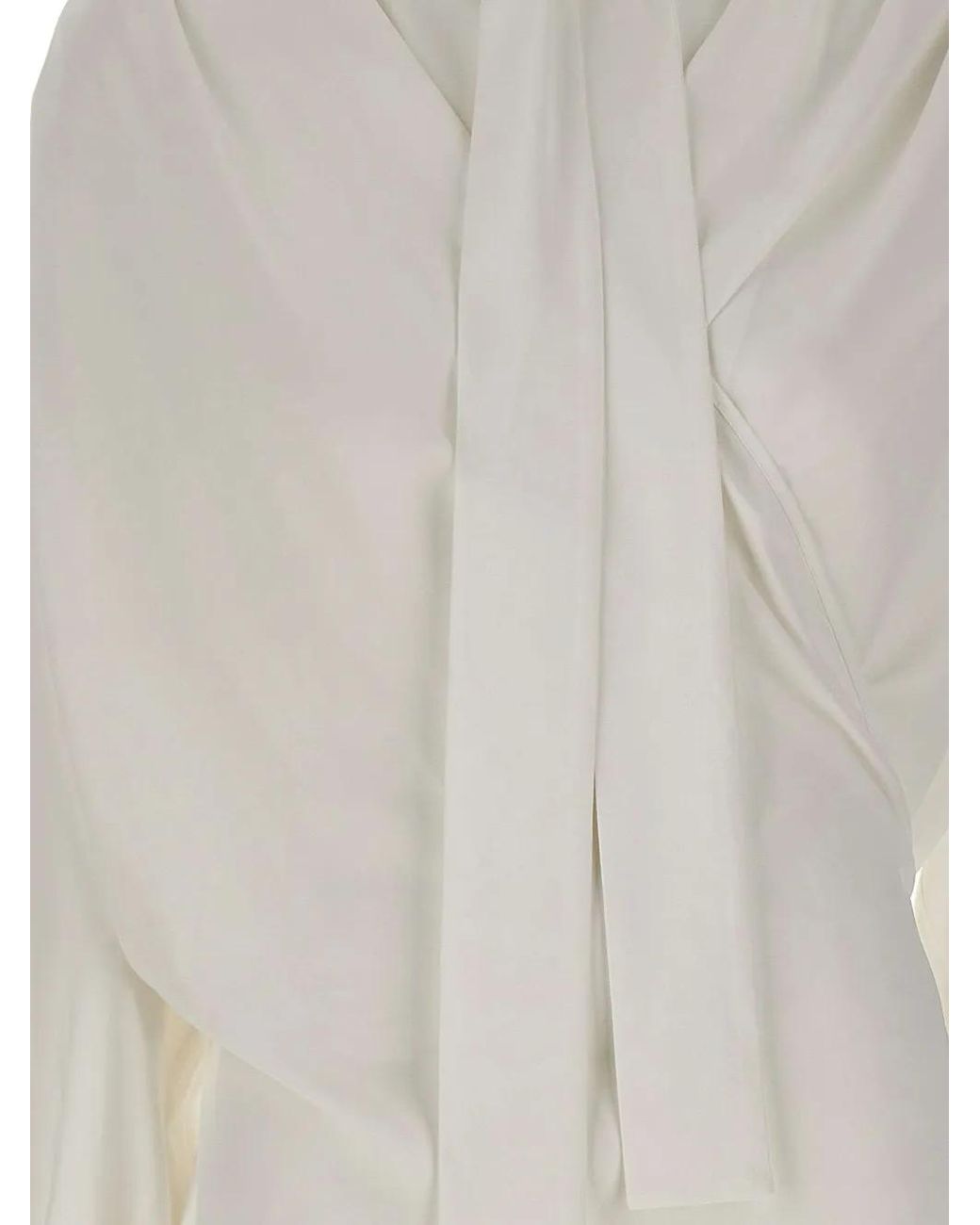 IRO White Bliss Tie-Neck Wrap-Style Blouse