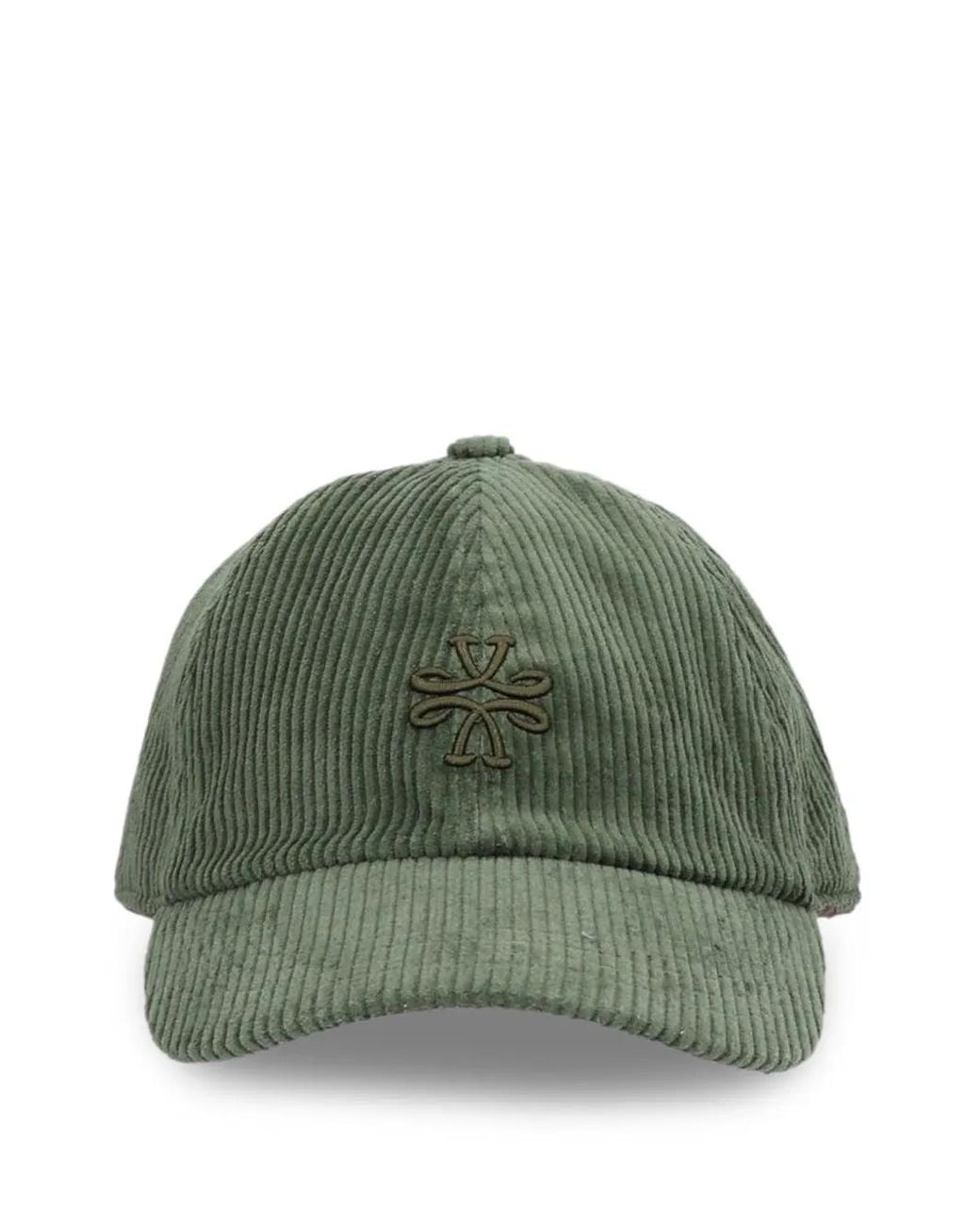 Jacob Cohen Green Corduroy Baseball Cap for men
