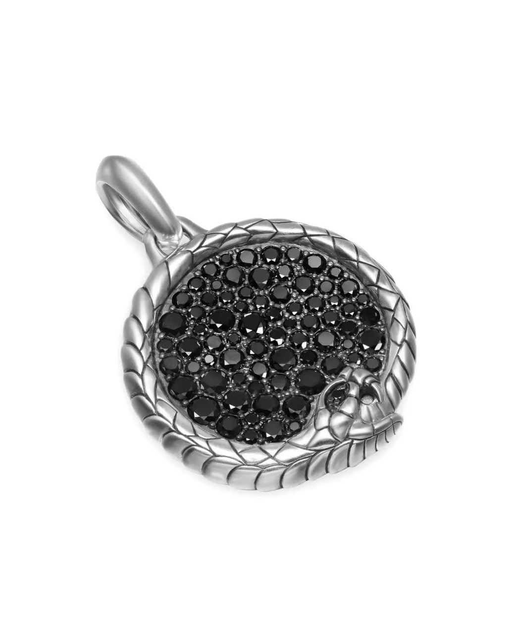 David Yurman Metallic Sterling Cairo Ouroboros Diamond Amulet (25Mm) for men