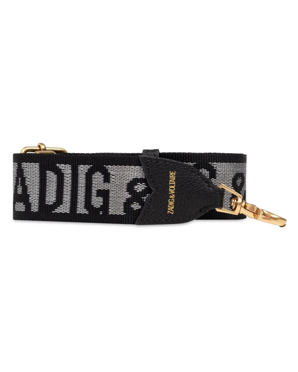 Zadig & Voltaire Black Logo-Jacquard Shoulder Strap