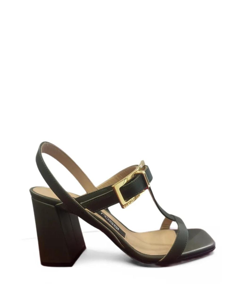 Sergio Rossi Metallic Sr Nora Buckle-Detail Heeled Sandals