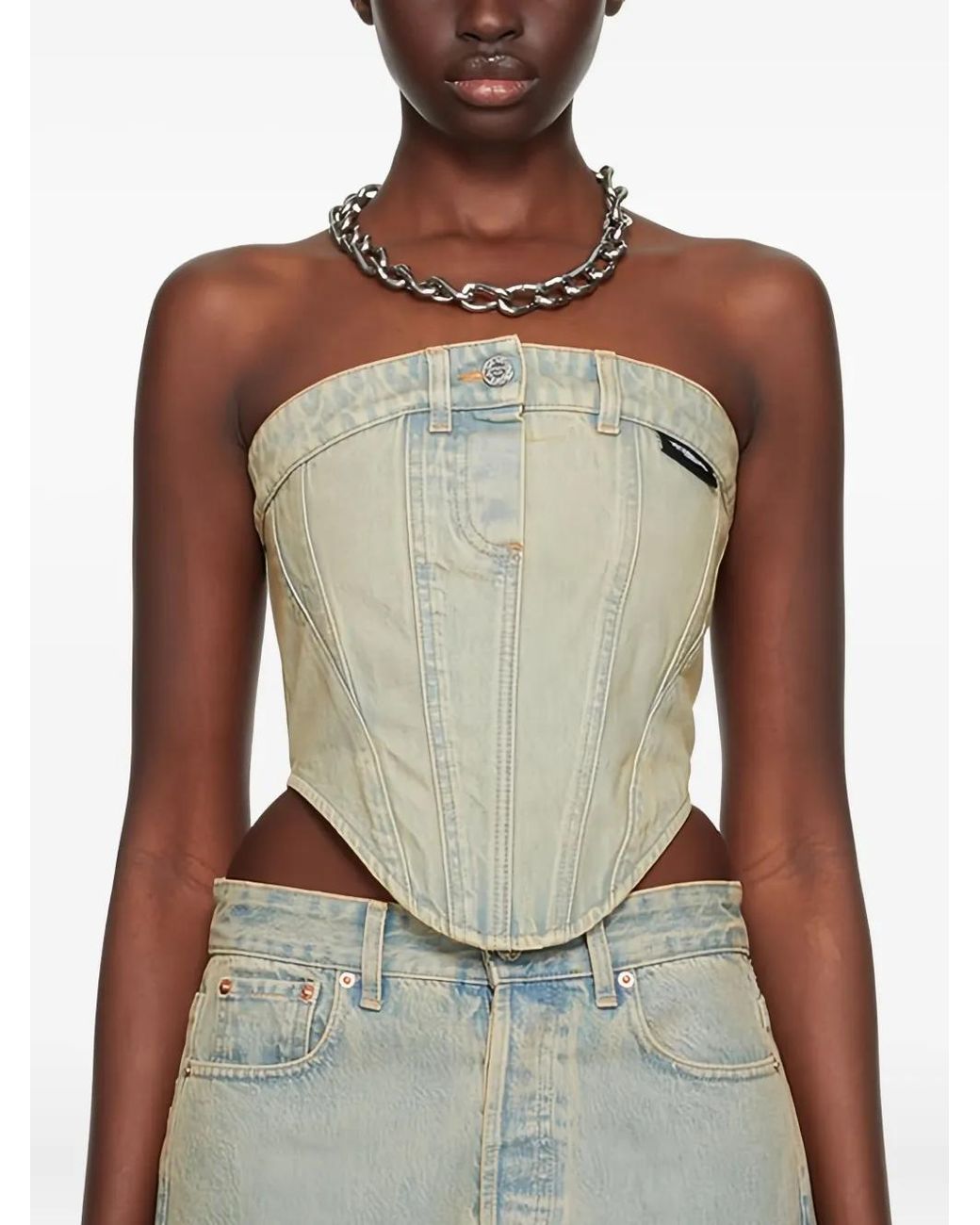 Vetements Green Denim Top