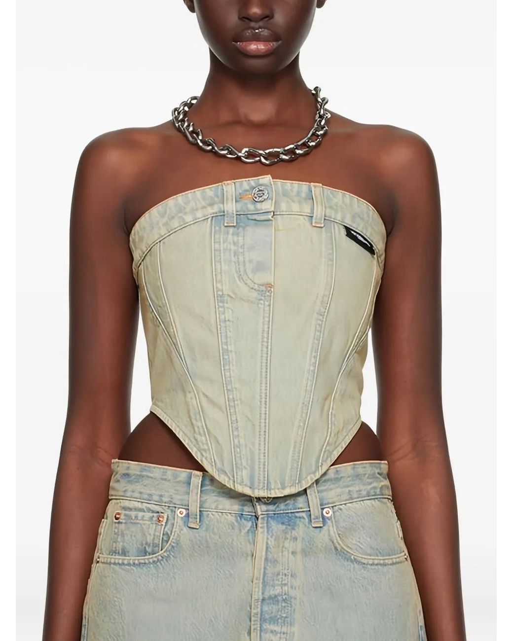 Vetements Green Denim Top