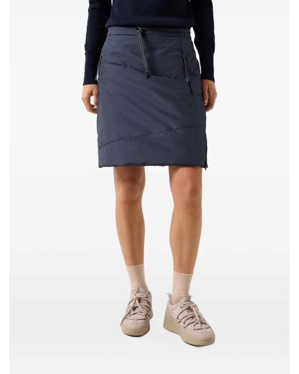 Bogner Fire + Ice Blue Belva Quilted Mini Skirt