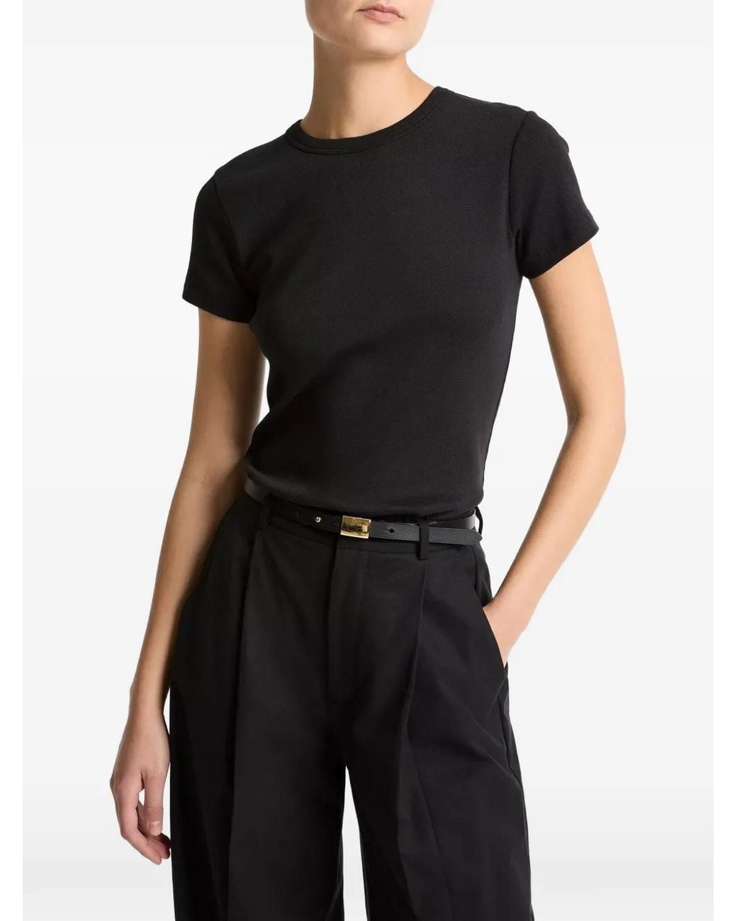 Vince Black Shrunken 90S Crew Neck T-Shirt