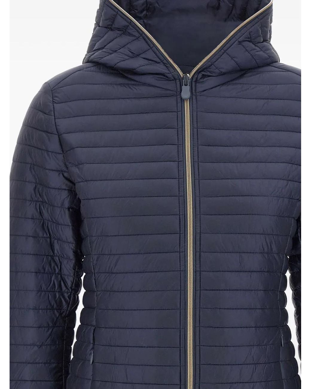 Save The Duck Blue Quilted Hooded Jacket