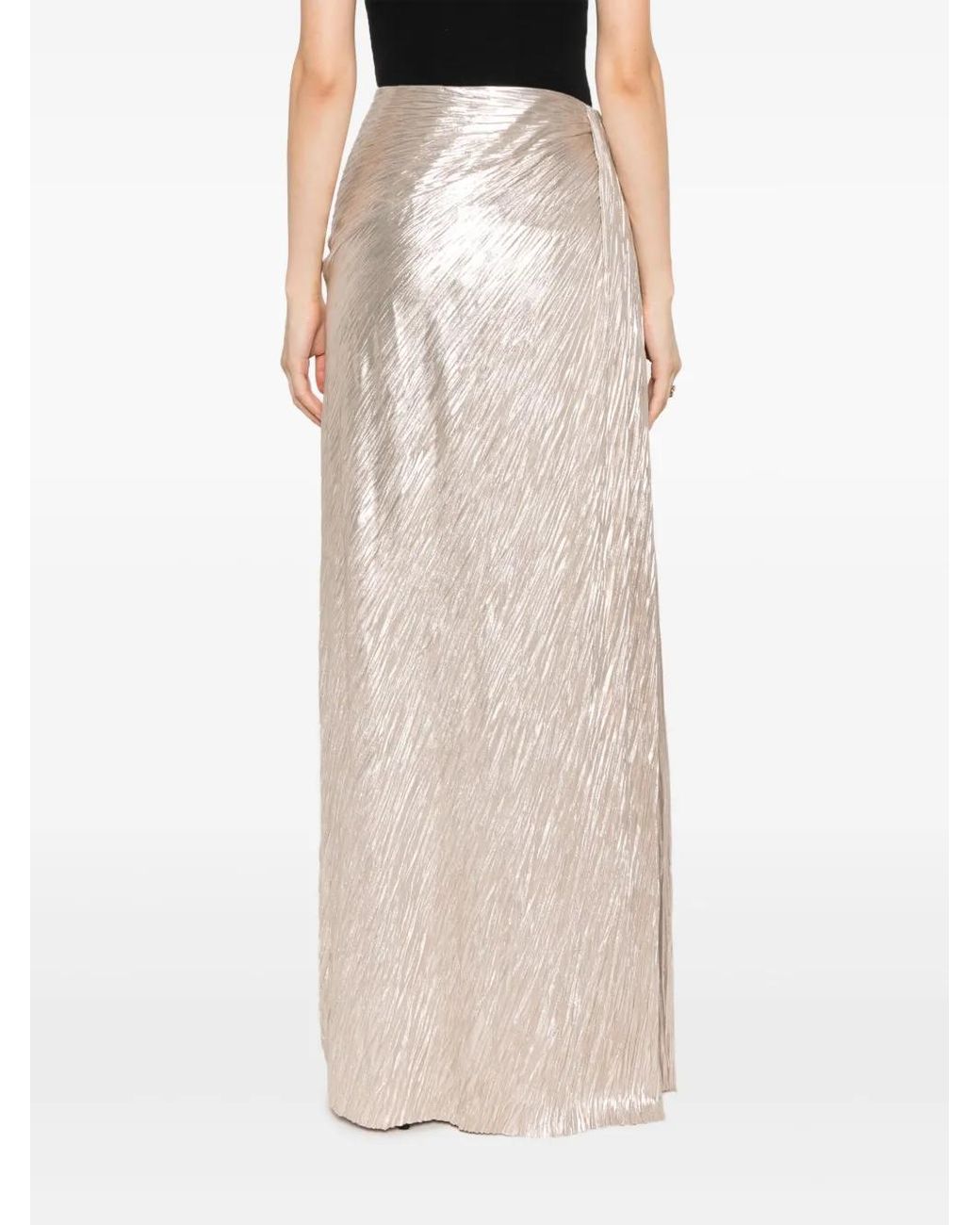 Ralph Lauren Maxi-Plooirok in het Natural
