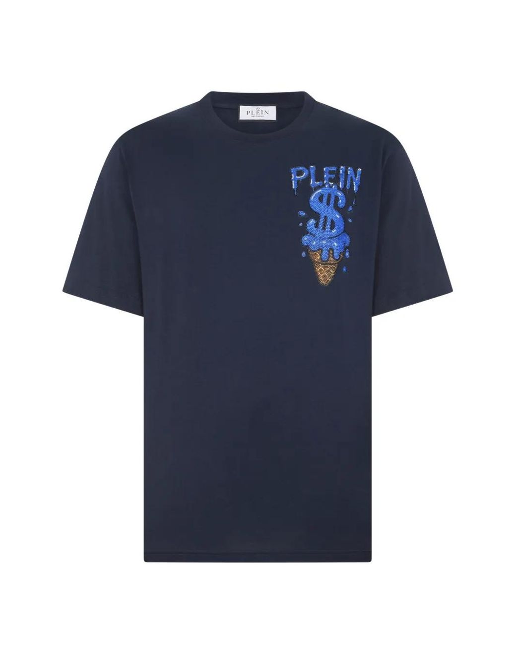 Philipp Plein Blue Ice Cream Dollar T-Shirt for men