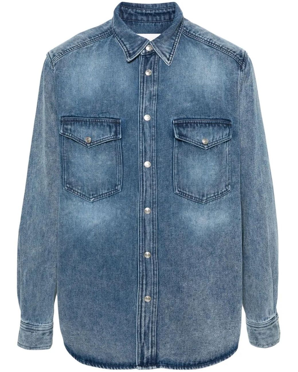 Isabel Marant Blue Tailly Soft Denim Shirt for men