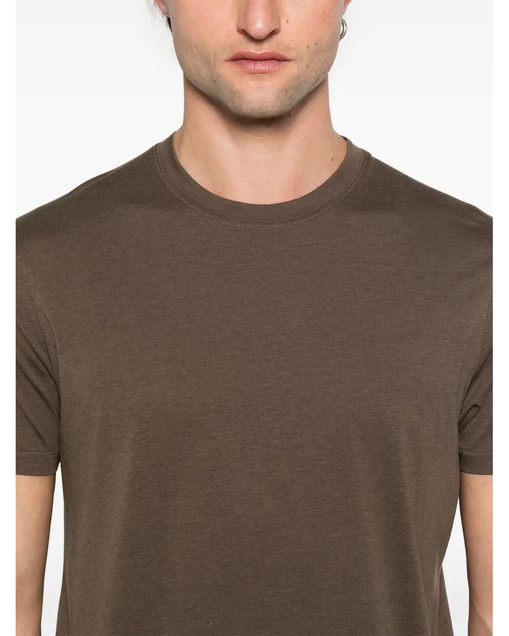 Tom Ford Brown Crew Neck T-Shirt for men