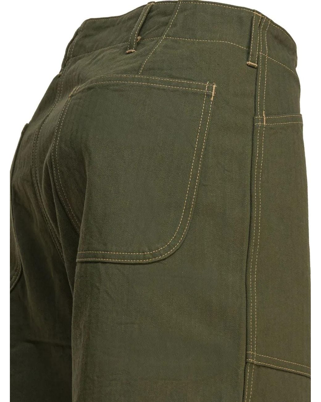 Buzz Rickson's Green Patch-Pocket Cotton Trousers for men