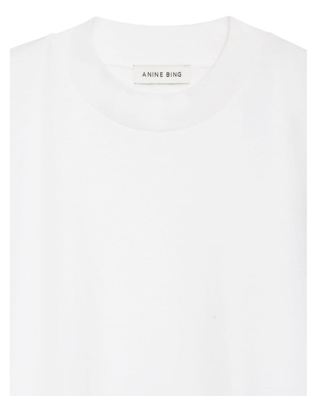 Anine Bing Caspen Cotton T-shirt in White