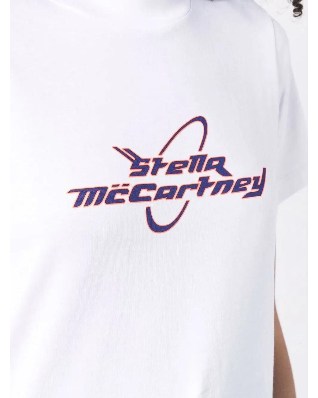 Stella McCartney White Logo-Print Short-Sleeve T-Shirt