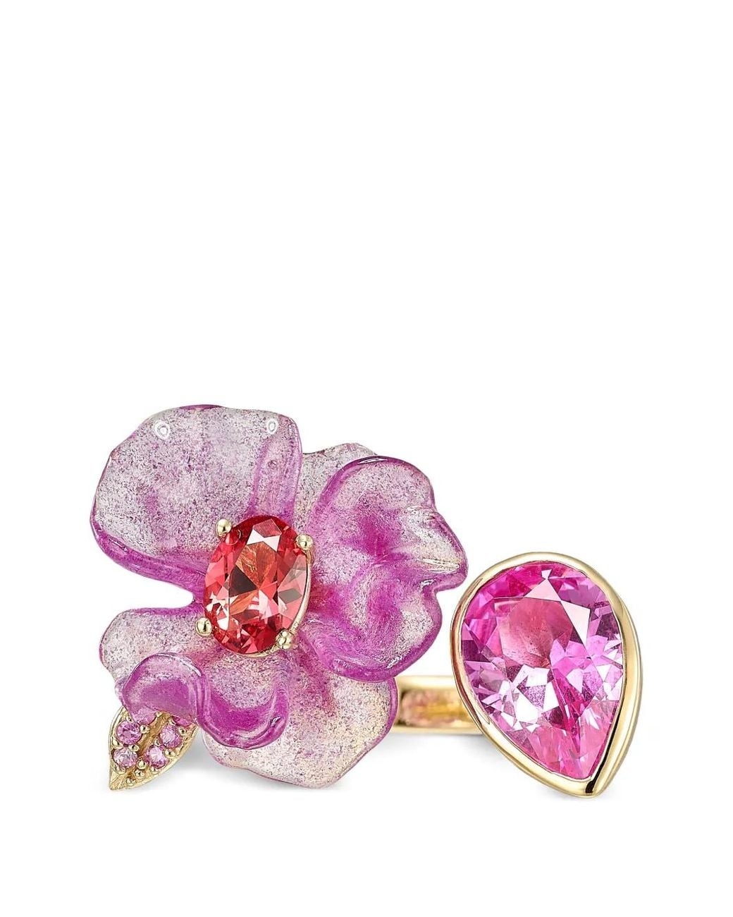 Anabela Chan Pink Bague Potato Petunia Sertie De Saphirs