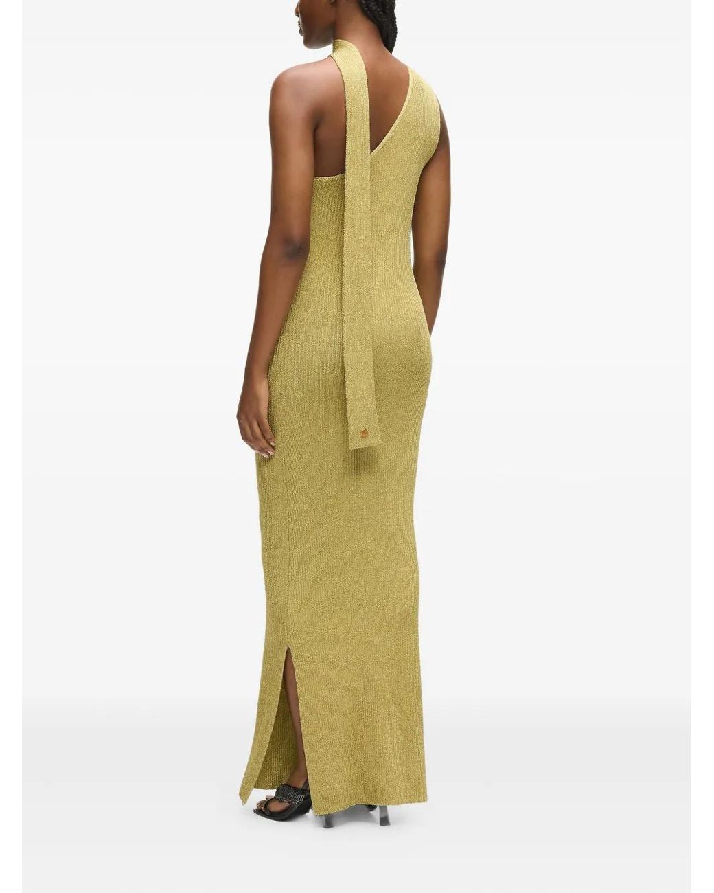 Karl Lagerfeld Maxi Metallic Knit Dress