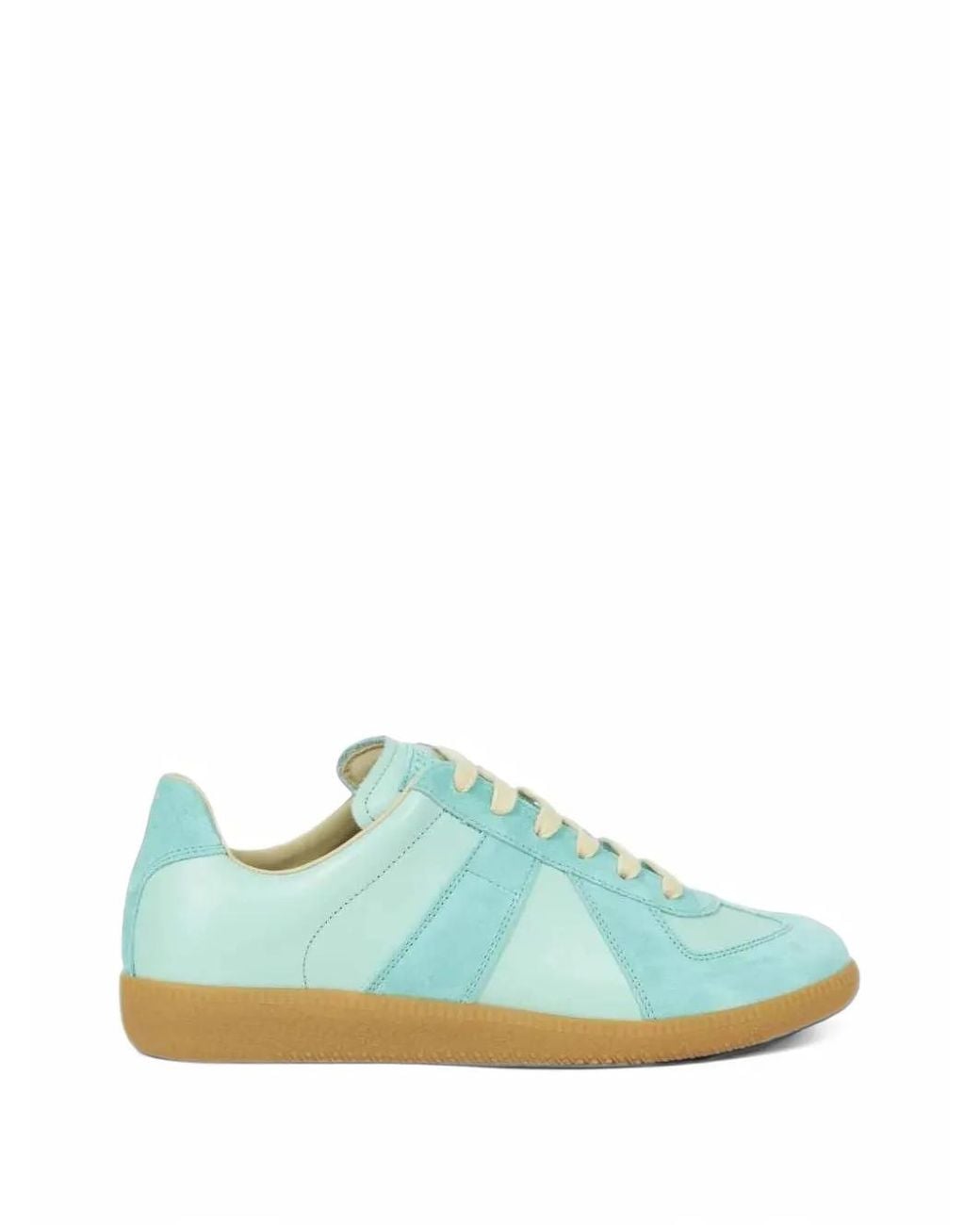 Golden Goose Deluxe Brand Blue Suede-Panelled Leather Sneakers for men