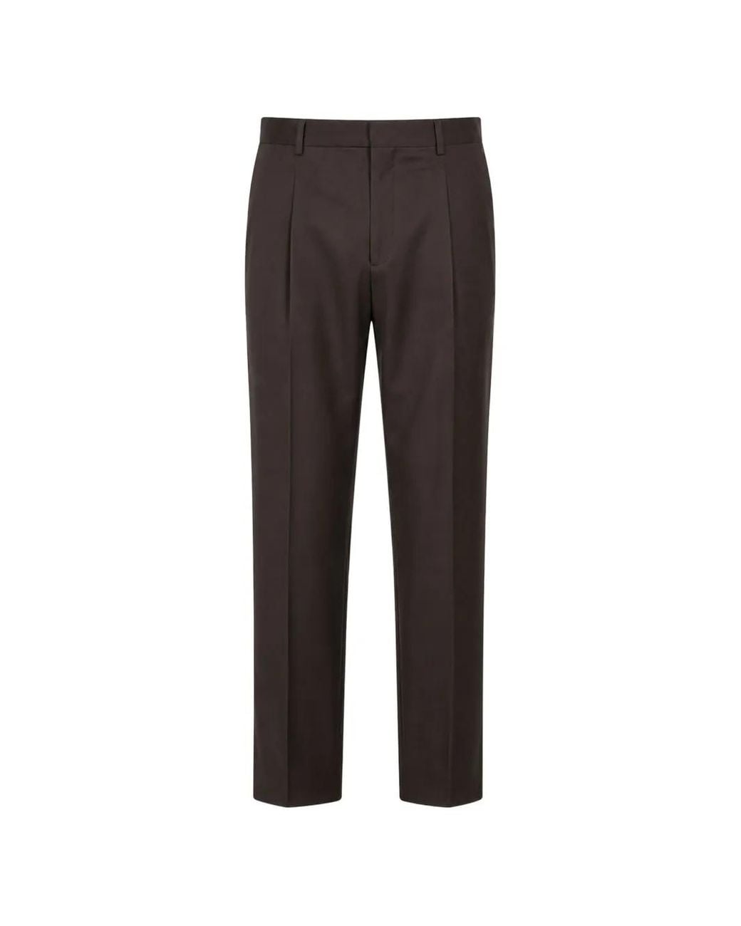 Costumein Gray Vincent Pleated Straight-Leg Trousers for men