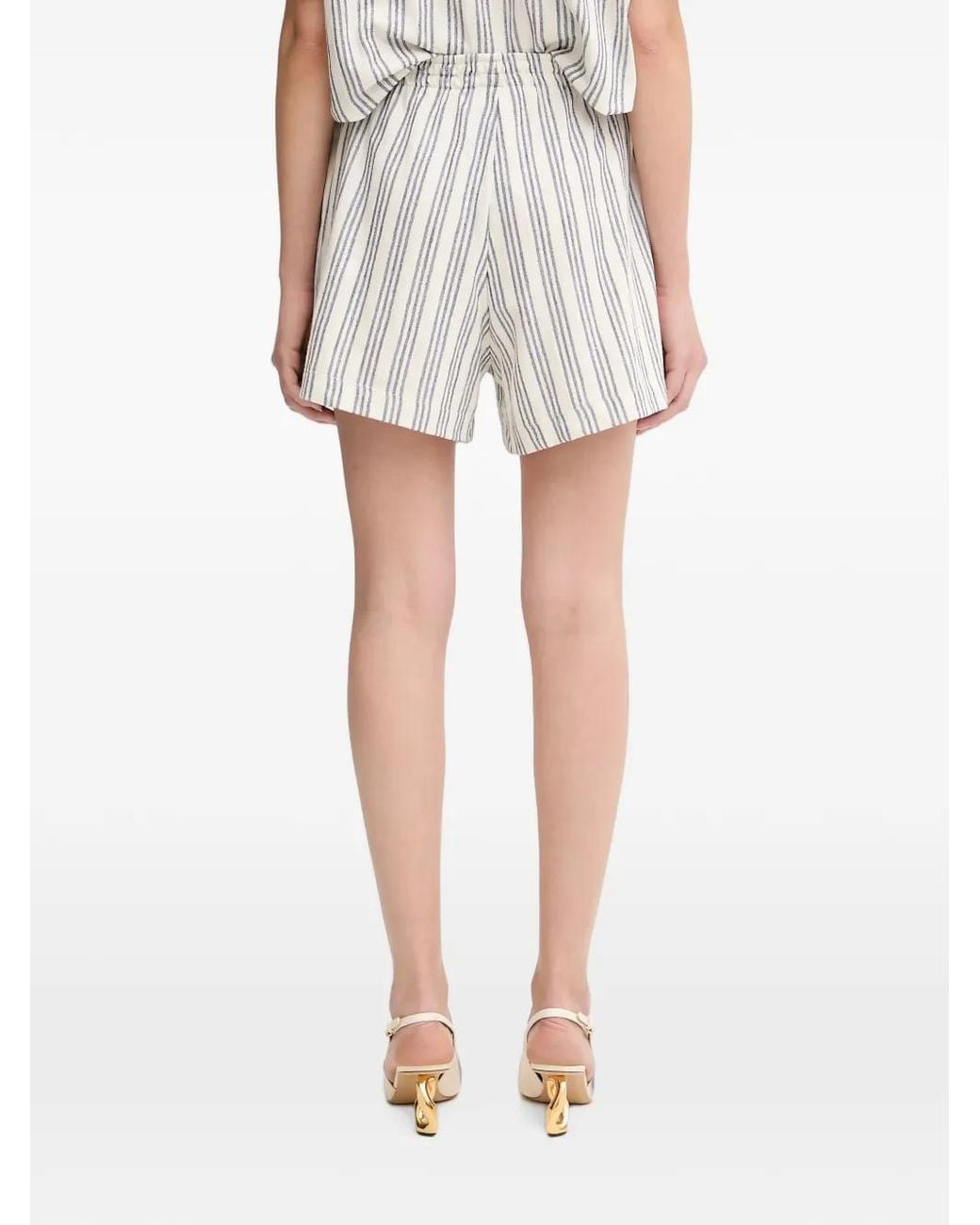 Samsøe & Samsøe White Sakaja Striped Shorts