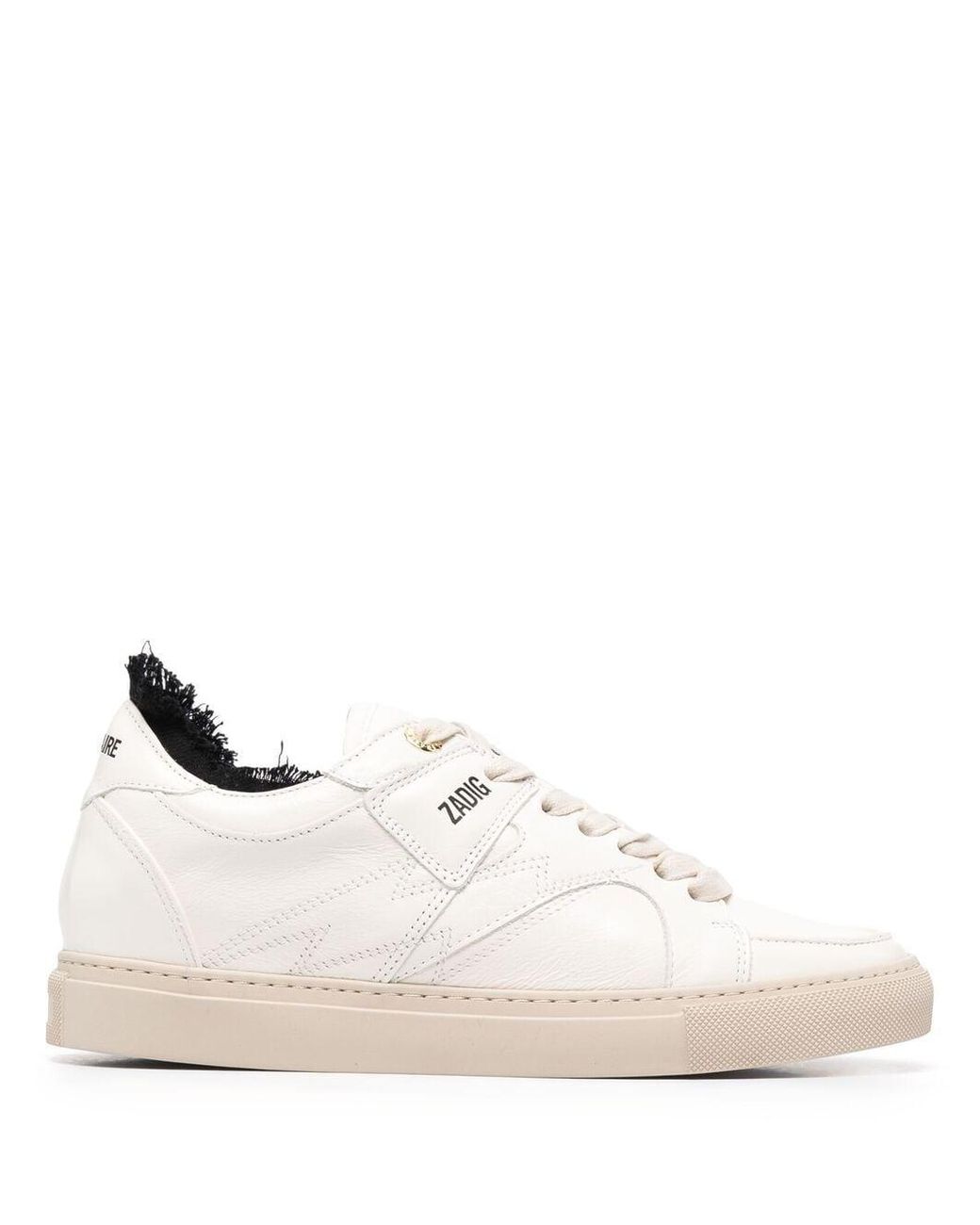 Zadig & Voltaire Leather Board Low-top Sneakers in White - Lyst