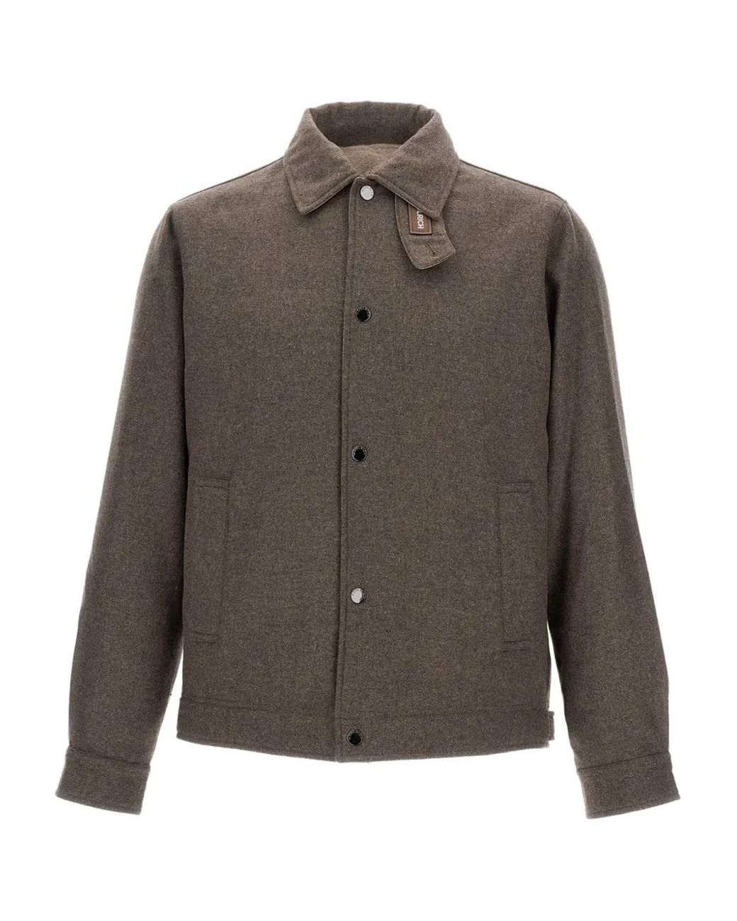 Woolrich Wollen Shirtjack in het Gray voor heren