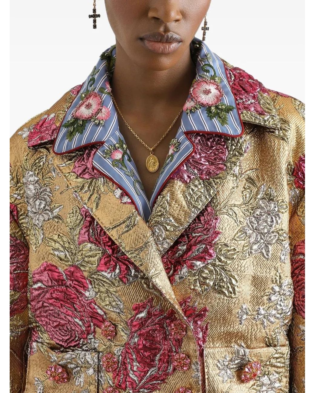 Dolce & Gabbana Red Double-Breasted Jacket