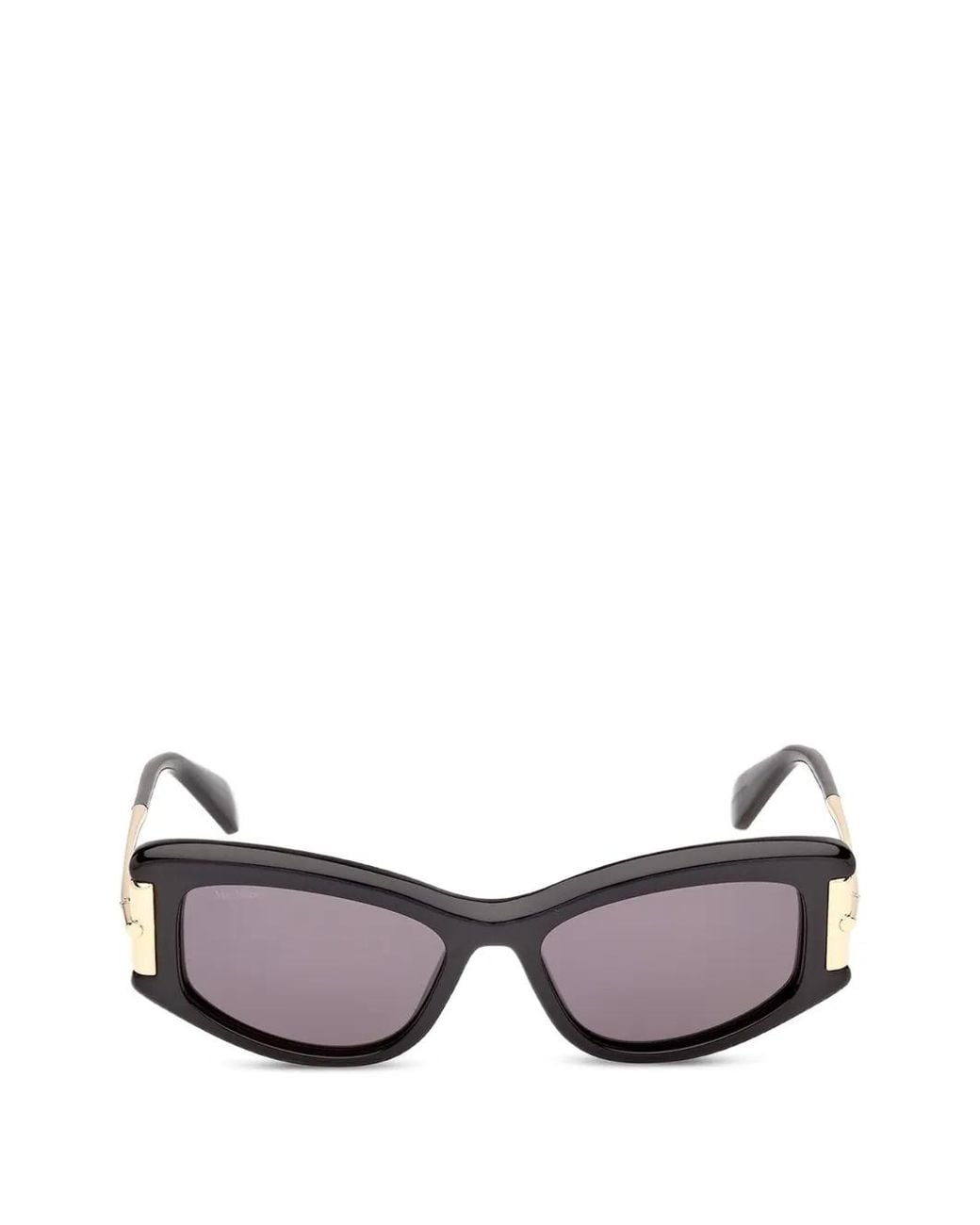 Max Mara Eyewear Black Rectangle-Frame Sunglasses