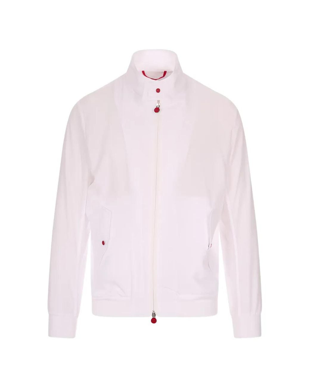 Kiton Pink Zip-Up High-Neck Jacket for men