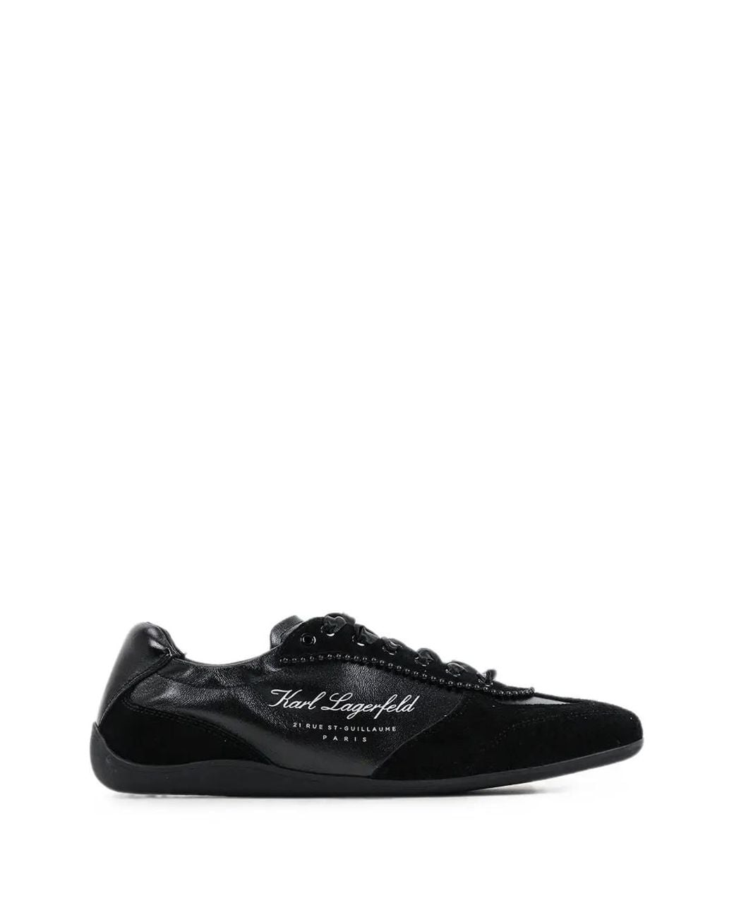 Karl Lagerfeld Black Baskets Altia À Empiècements
