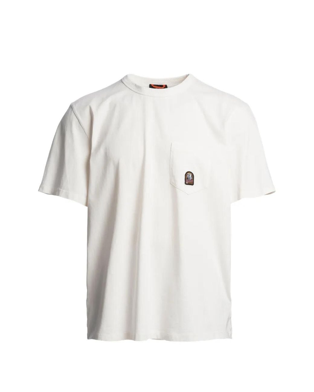 Parajumpers White Neel Logo-Patch T-Shirt for men
