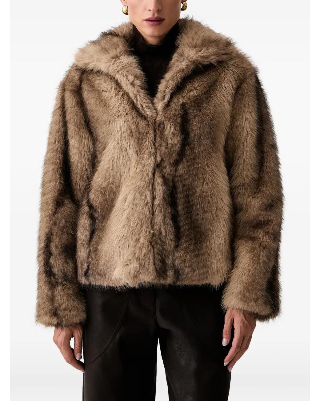 Silvian Heach Brown Faux-Fur Jacket