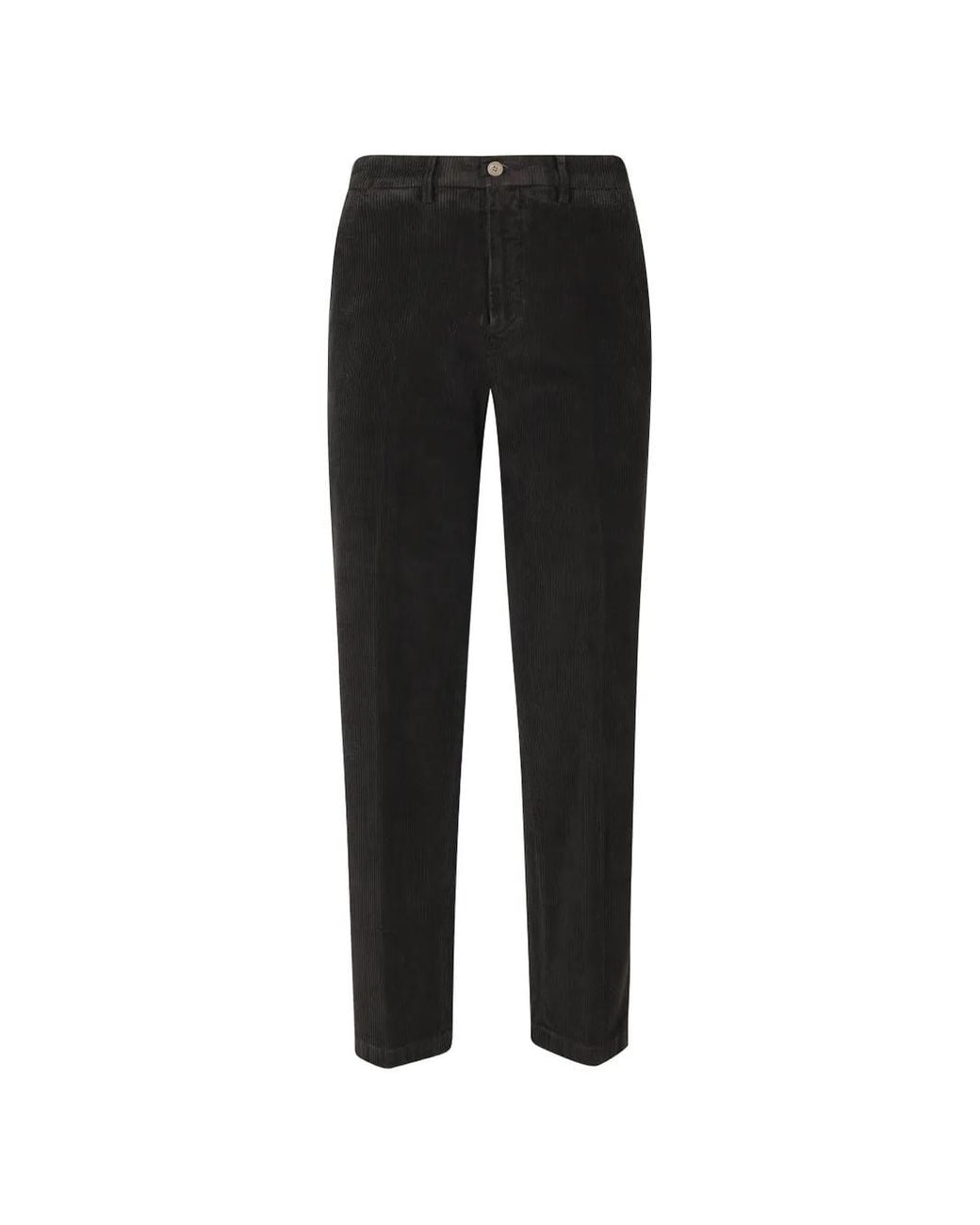 Briglia 1949 Black Jeangw Corduroy Straight Trousers