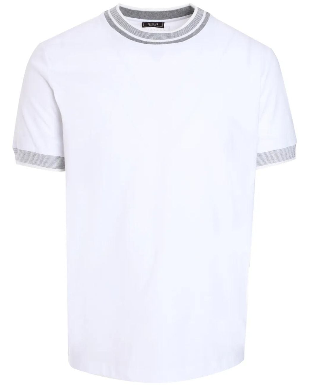 Peserico White Logo-Print T-Shirt for men
