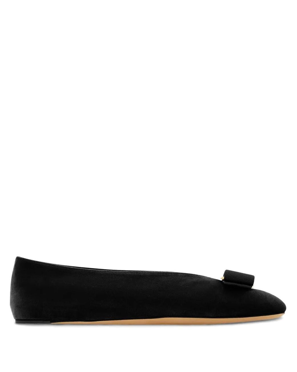 Ferragamo Black Vara Bow Ballet Flat .5