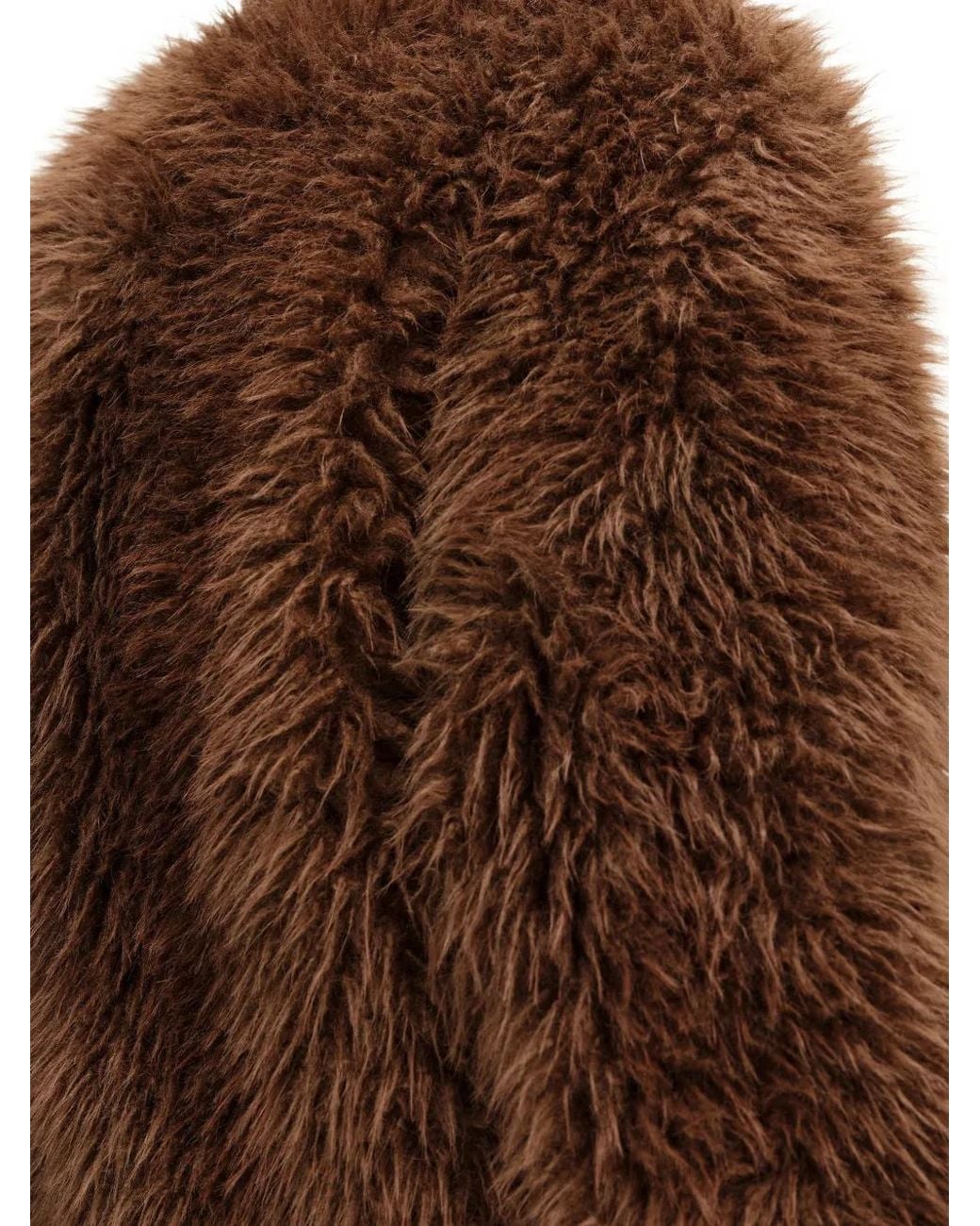 Bimba Y Lola Brown Khaki Fur Bomber Jacket