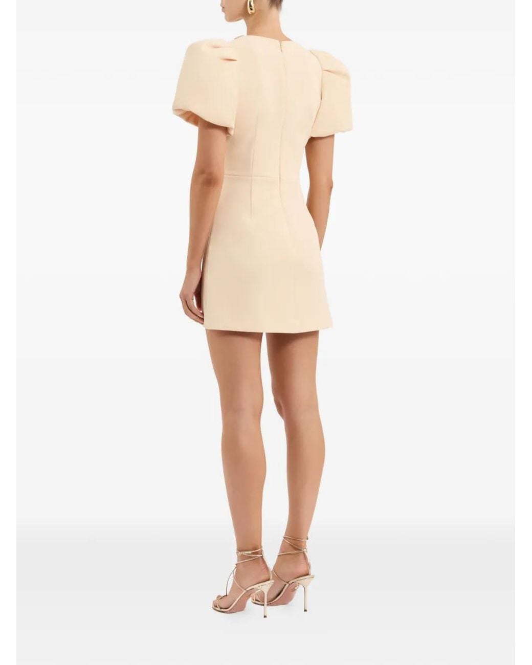 Rebecca Vallance Natural Alexandrite Puff Sleeve Mini Dress