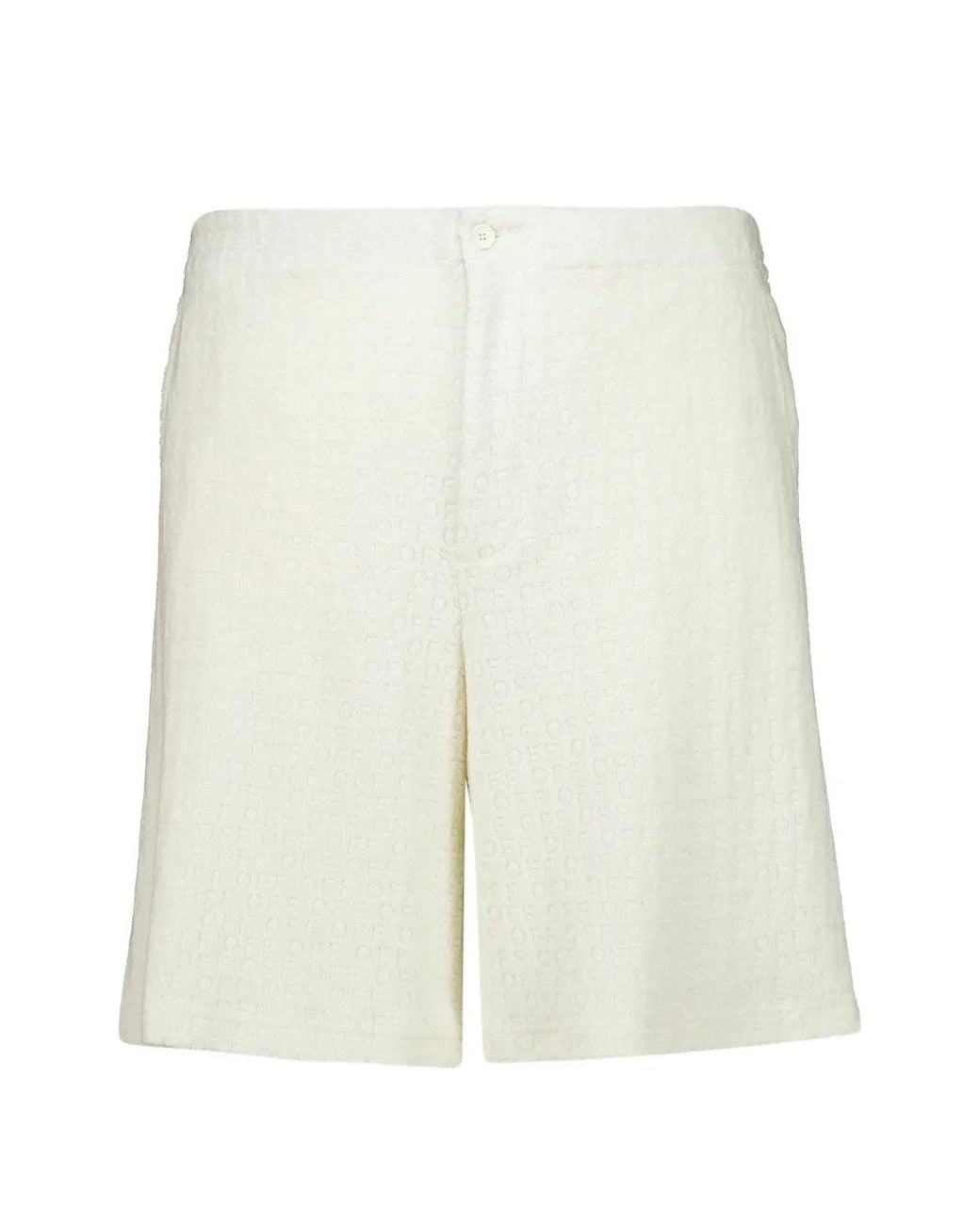 Off-White c/o Virgil Abloh White Logo Cotton Shorts for men